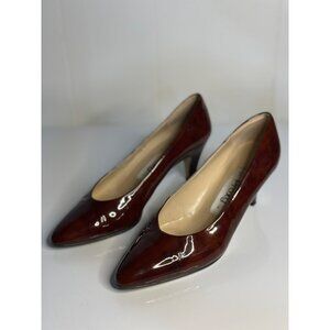 VTG Proxy Dark Red Pointed-Toe Women's 6.5 Classy Preppy Heels SPAIN